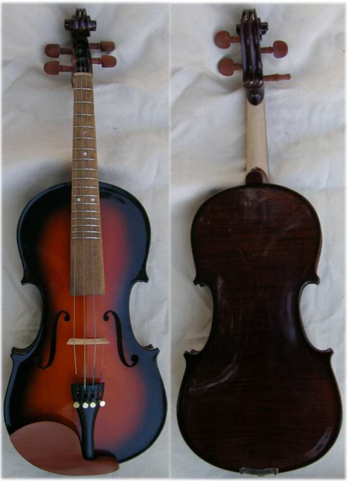 Used Sunburst Omebo Violin with 17 Frets